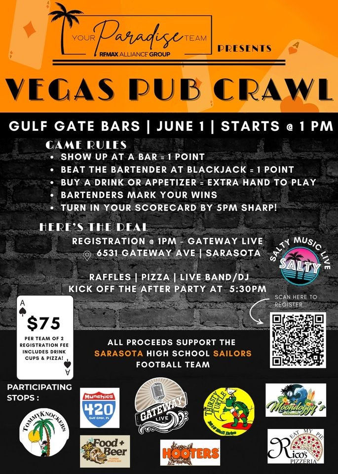 Sarasota Football Pub Crawl Fundraiser